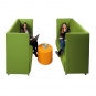 Akustik Sofa, 2- bis 3-Sitzer, Höhe 132, 146x77 cm (B/T), 2er Set, 